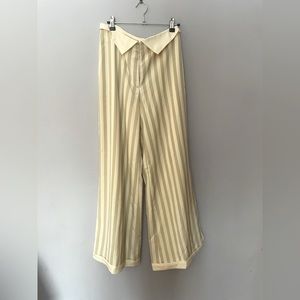 J Peterman striped wide leg pants.